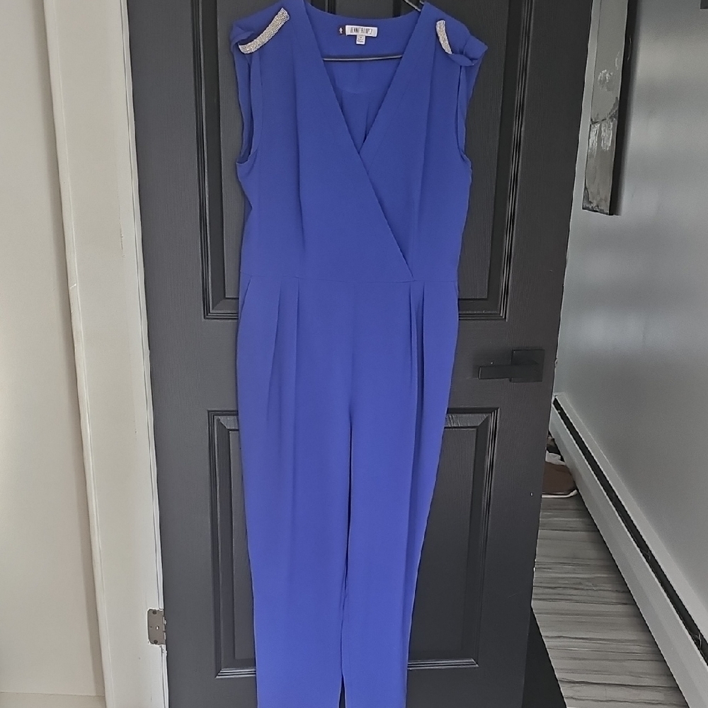 Jennifer Lopez Royal Blue Sleeveless Jumpsuit